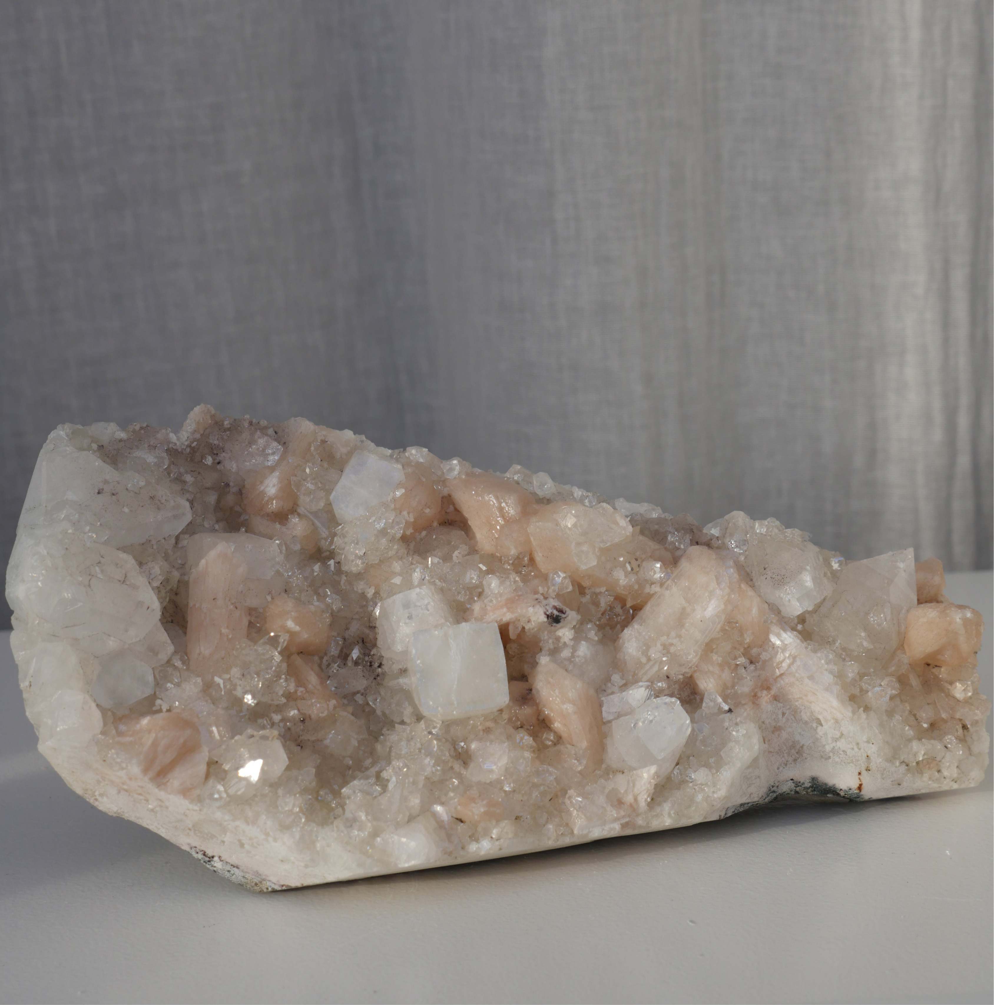 Stilbite & Apophyllite Cluster