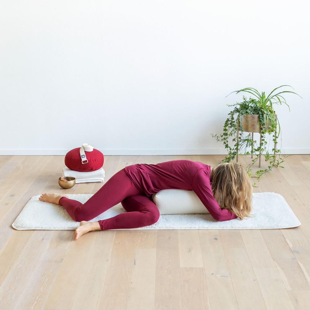 Lambswool yoga mat SURYA Premium (cotton edging)